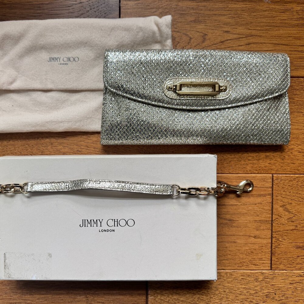 Jimmy Choo Glittered Nini Clutch